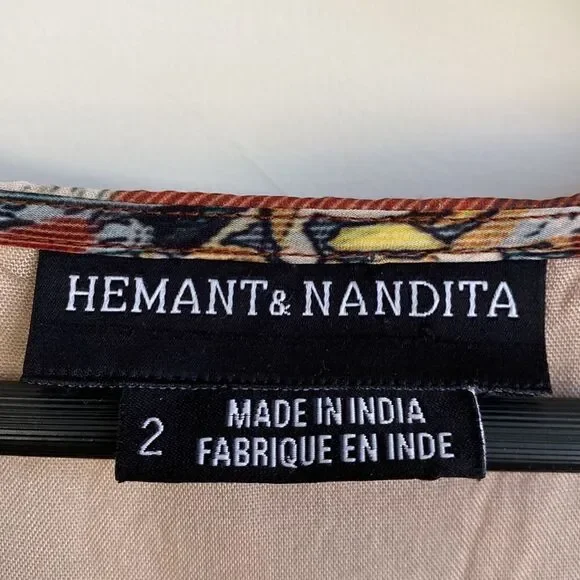 HEMANT & NANDITA  Zeri Peasant Dress​ - Picture 9 of 16